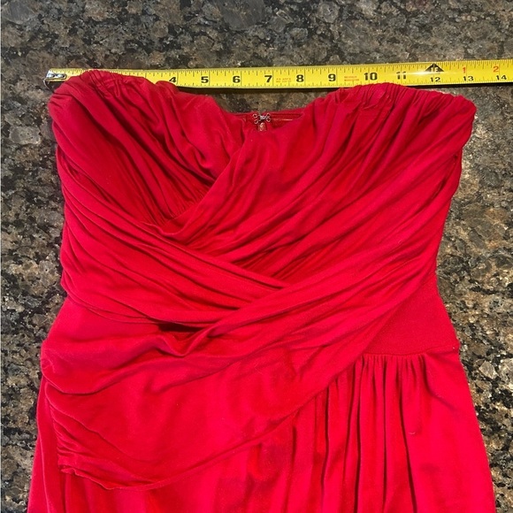 Express Strapless Red Dress Jersey cotton material- Size Small - Picture 6 of 8